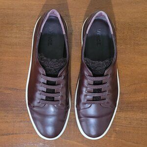 Vince burgundy leather slip-on sneakers, size 9.5M